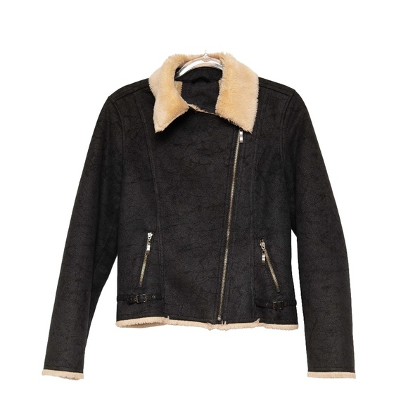 Von Dutch Faux Suede Biker Jacket - Picture 7 of 8